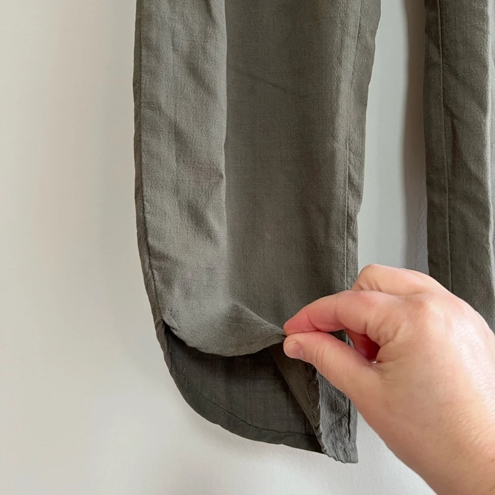 Marine Layer Allison Trouser Pants in Dusty Olive Green, size XS - Picture 7 of 11